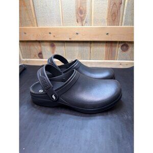 Skechers Womens Riverbound Sr Arch Fit Clogs Black Slip Resistant US 9 NWOB